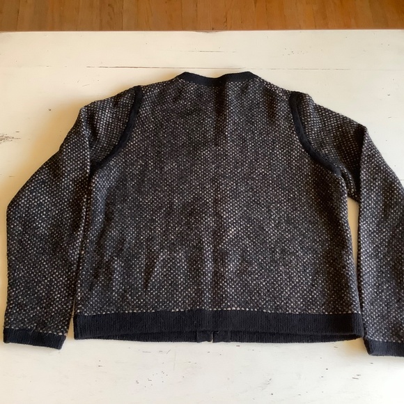 J CREW Black & Brown 7 hook Cardigan Sweater XL - Picture 9 of 12